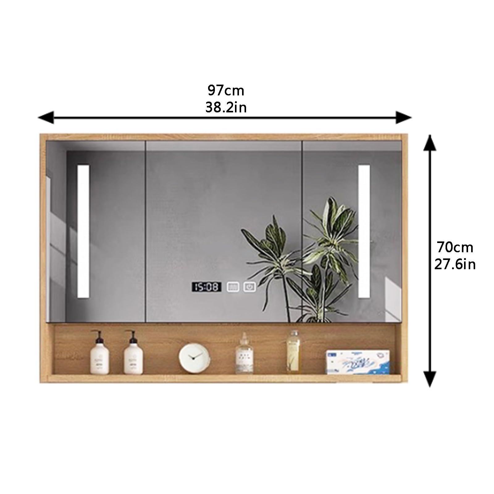 Amazon.co.jp: ミラーキャビネット 洗面所 木製,ミラーキャビネット